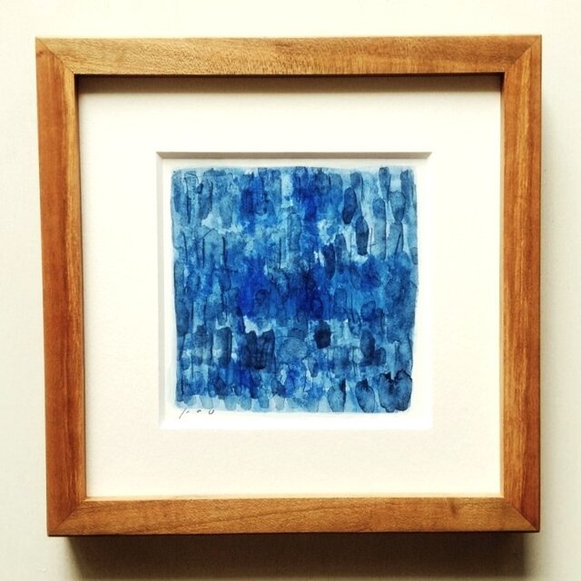 岬めぐり( 水彩画 木製フレーム付き) ひまわり 水彩画 木製フレーム付き - メルカリ