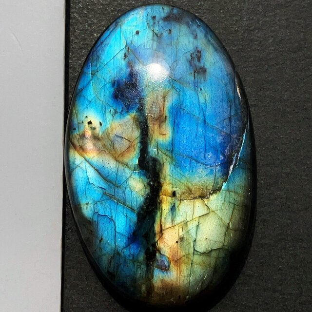 大】ラブラドライト[752] 47x29mm 106Cts 天然石 ルース