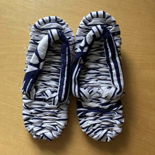 布ぞうり　本体：浴衣地　綿　23～25ｃｍ