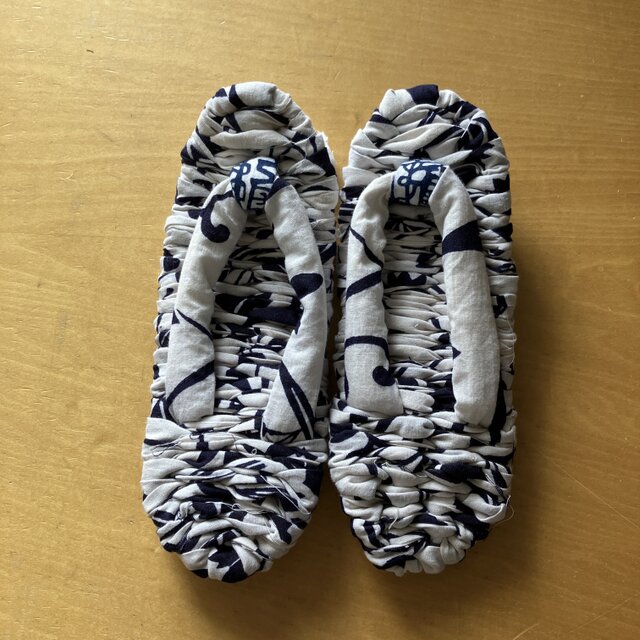 布ぞうり　本体：浴衣地　綿　23～25ｃｍ