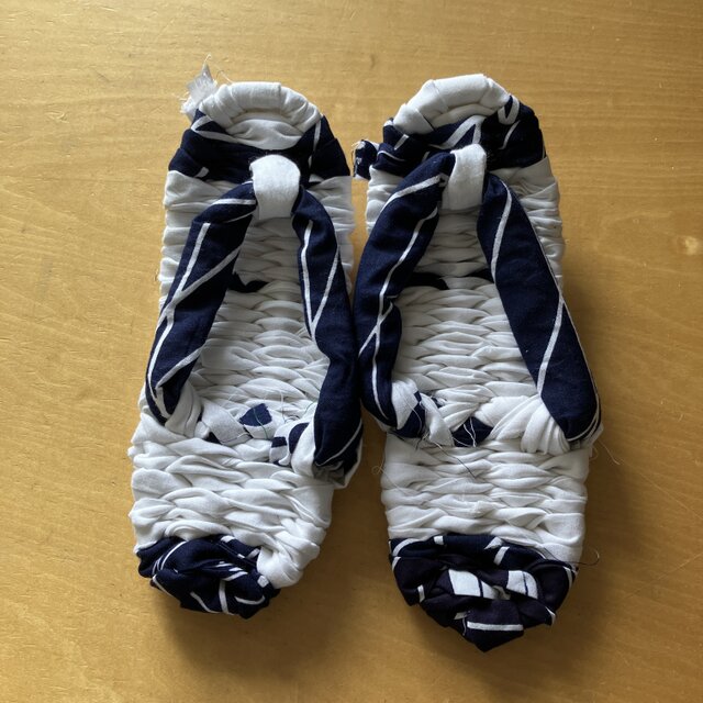 布ぞうり　本体：浴衣地　綿　23～25ｃｍ