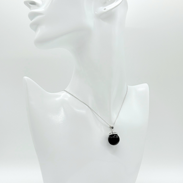15mm 夜の果実 オニキス/黒瑪瑙 天然石ネックレス - Droplet | iichi