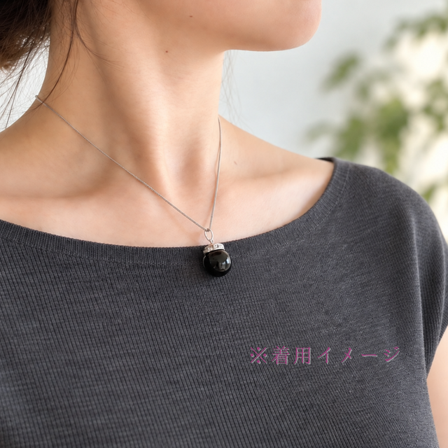 15mm 夜の果実 オニキス/黒瑪瑙 天然石ネックレス - Droplet | iichi
