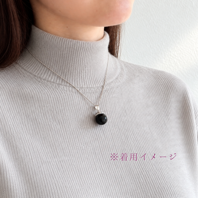15mm 夜の果実 オニキス/黒瑪瑙 天然石ネックレス - Droplet | iichi