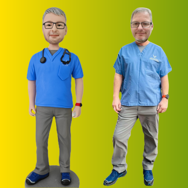 オーダー メイド 人形 写真から作るマイフィギュア 医者、医師 上司、社長、同僚|就職祝い、初任給、開店、新築、送別会、引越し