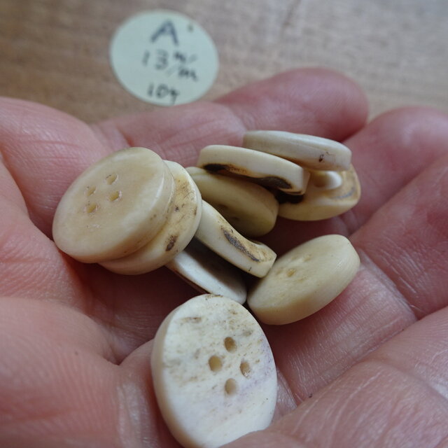 日本の鹿の角ボタン4穴10個セット13㎜A | iichi 日々の暮らしを