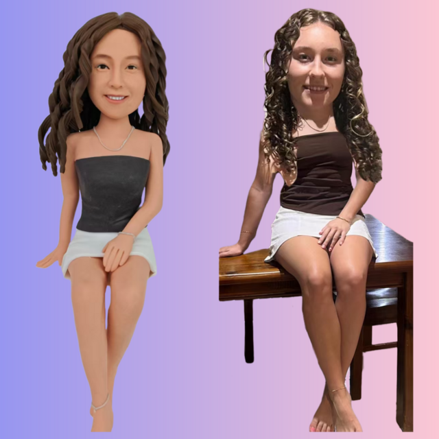 【オーダーメイド】 人形作り 写真から作るマイフィギュア 女性、彼女、妻、旦那、誕生日、記念日、手作りプレゼント