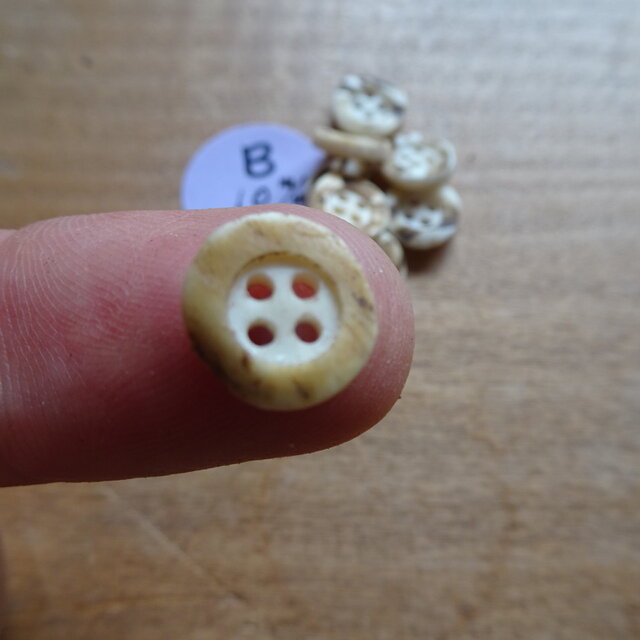 日本の鹿の角ボタン4穴10個セット10㎜B | iichi 日々の暮らしを