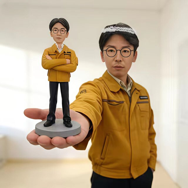就職祝い、退職祝い、似顔絵 人形 オーダーメイド ドール オリジナル 肖像画　置物　フィギュア 作成、上司、社長、同僚、部下