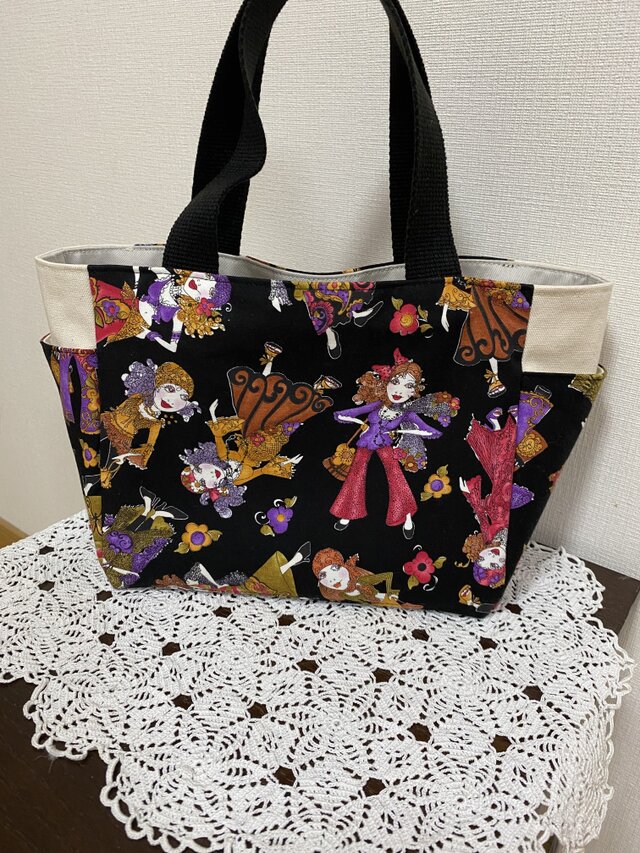 サイドポケット付きトートバッグ　ローラライハリス　ジプシー