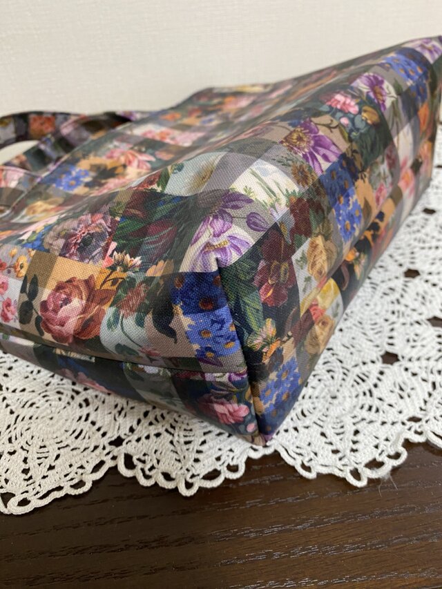 受注制作】雨も楽しい リバティ帆布ラミネート トートバッグ