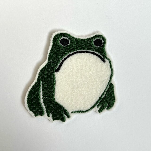ワッペン■浮世絵　蛙　松本奉時■刺繍