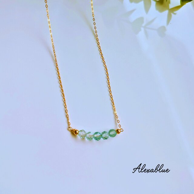 Aqua Necklace — シルバー925 小粒アクアマリンネックレス 天然石ネックレス ３月誕生石