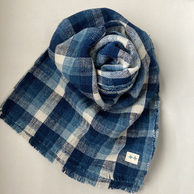 手織りストール　風