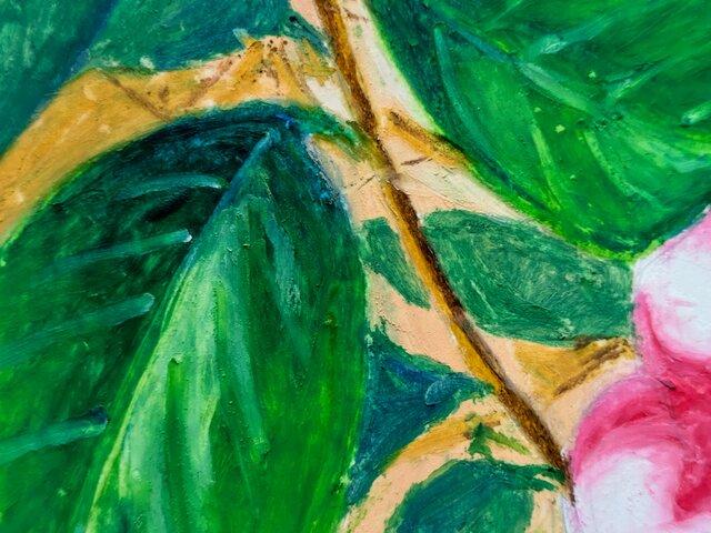 抽象的なクレヨン画 花のデザイン 抽象的なクレヨン画 花のデザイン