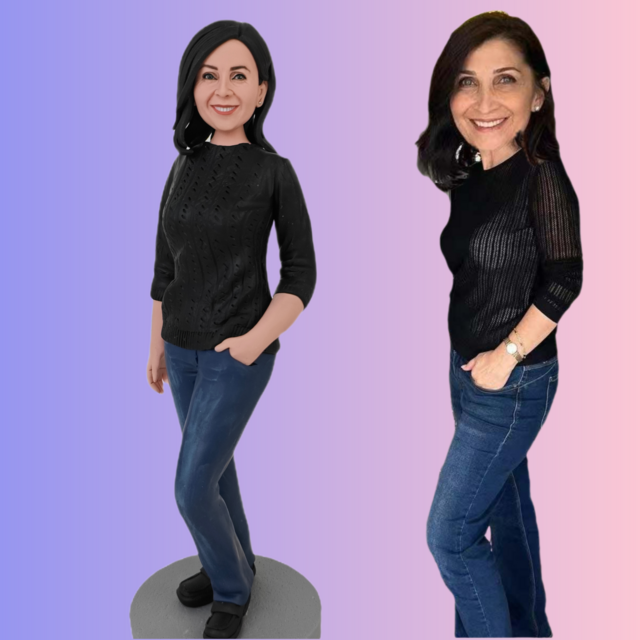 【オーダーメイド】 フィギュア オリジナル 写真 フィギュア 女性、彼女、妻、旦那、誕生日、記念日、手作りプレゼント