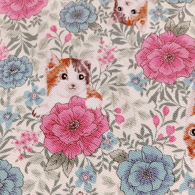 B6サイズ・四六判】お花畑の子猫ちゃん柄 手帳カバー ノートカバー