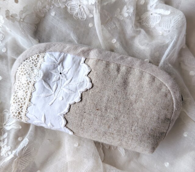 アンティークレース*リネン*ポーチ*s | iichi 日々の暮らしを