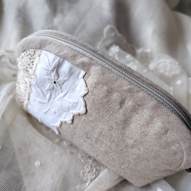 アンティークレース*リネン*ポーチ*s | iichi 日々の暮らしを