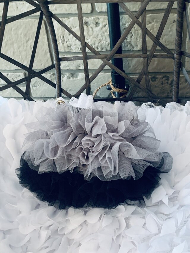 即納　tutu消臭マナーポーチ・キャンディポーチ・モノトーン グレー×ブラック