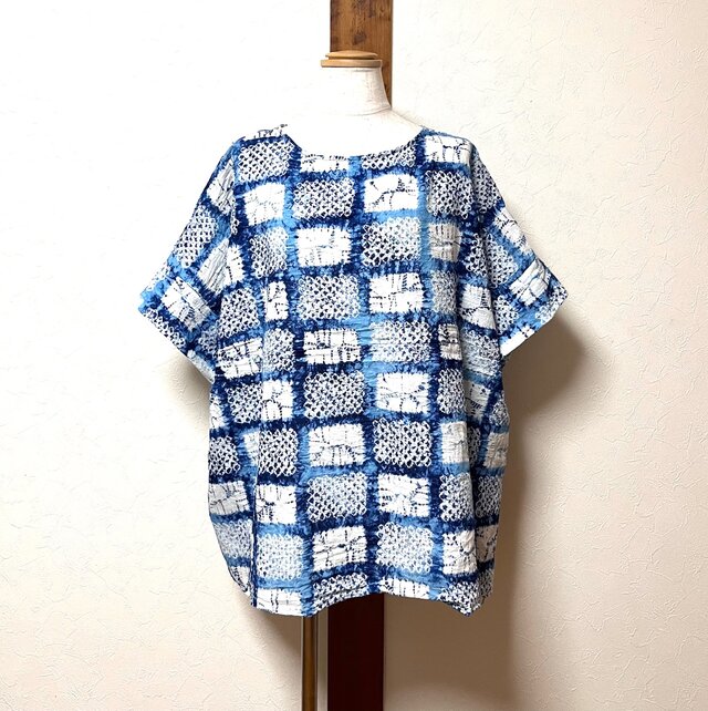 有松絞り 浴衣リメイク チュニックブラウス | iichi 日々の