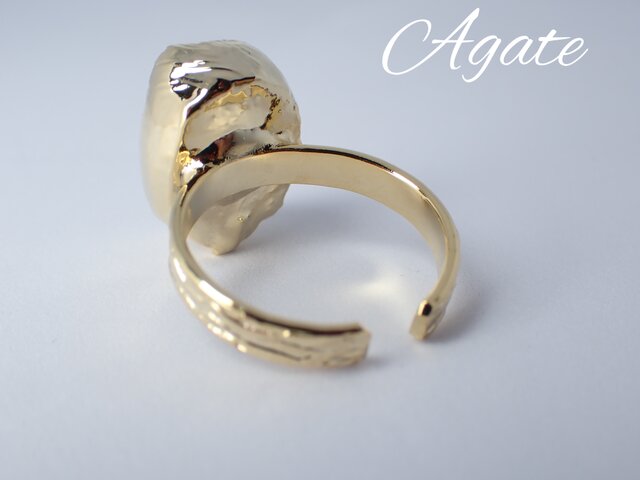 原石アゲート」の世界でひとつの天然石リング | iichi 日々の