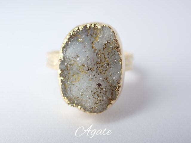 天然石アゲート·リング 楽天市場】【SALE】1点もの アゲート リング（瑪瑙 A）指輪 覆輪