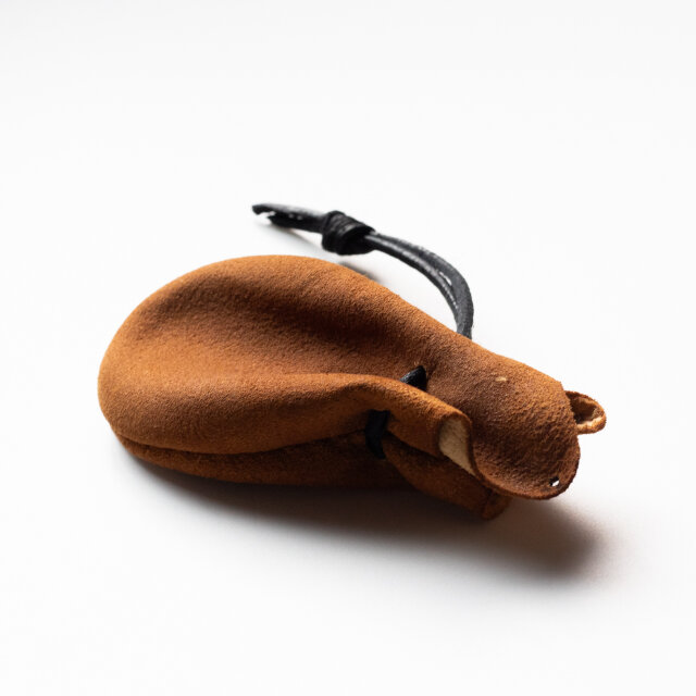 鹿革巾着　燻革匂い袋