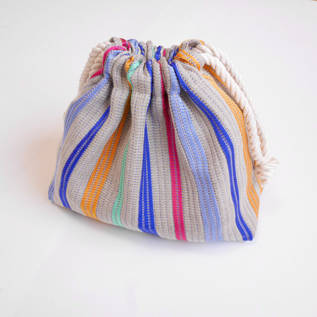 色んなリネンのまるころりん巾着♪ 色んなリネンのまるころりん巾着♪