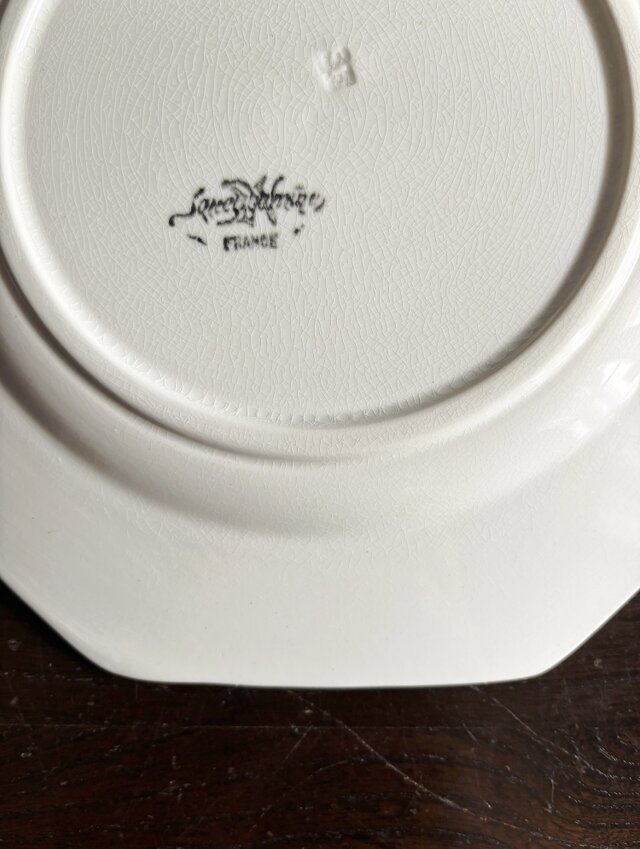 B＊サルグミンヌ オクトゴナル フランス 皿24.5cm アンティーク