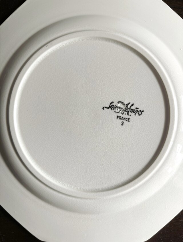 Digoin & Sarreguenines オクトゴナル 平皿 フランス アンティーク a