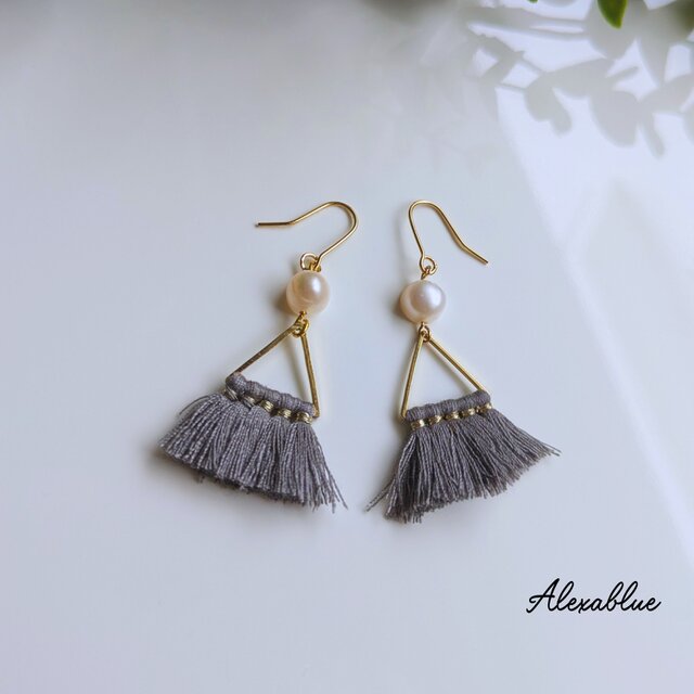 グレータッセル 淡水パールピアス 大人可愛い 上品 シンプル ギフト