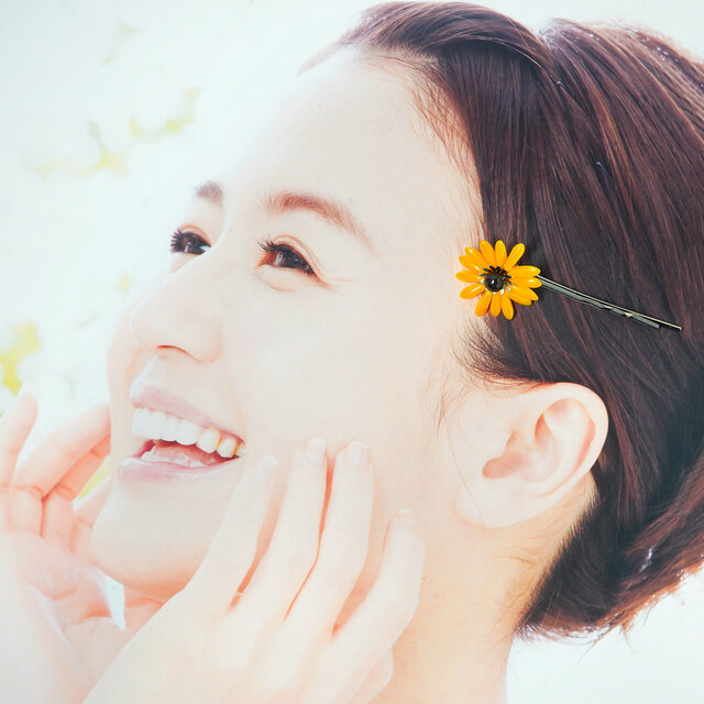 ダガーフラワーヘアピン＊向日葵 | iichi 日々の暮らしを心地よくする