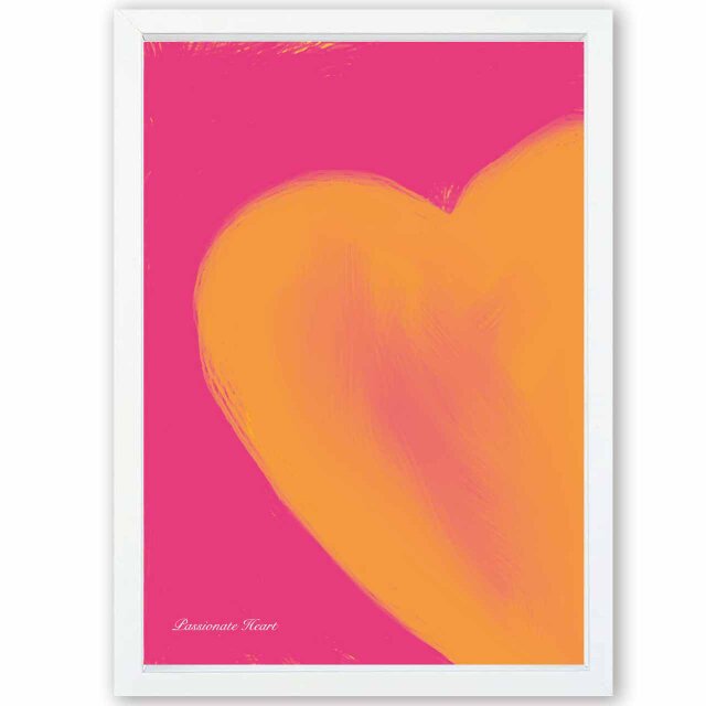 情熱ハート　送料無料 　イラスト　A4〜A0　ポスター　アートポスター　アートsei検索新着順　3560