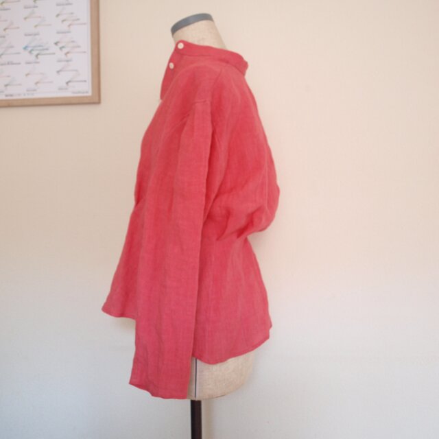 LINEN タックブラウス *ピンク* size M | iichi 日々の暮らしを