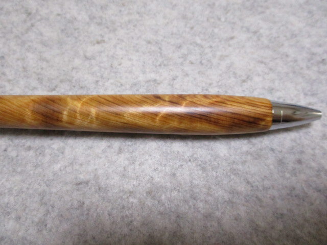 屋久杉 光明杢 蜜蠟ワックス仕上げ 木軸ボールペン(シャープペンシル