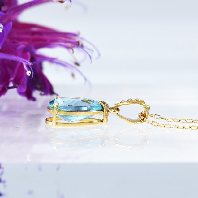 K18 ブルーアパタイト ペンダントトップ CJ070CIBSN | iichi 日々の