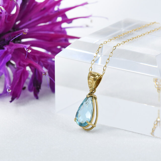 K18 ブルーアパタイト ペンダントトップ CJ070CIBSN | iichi 日々の