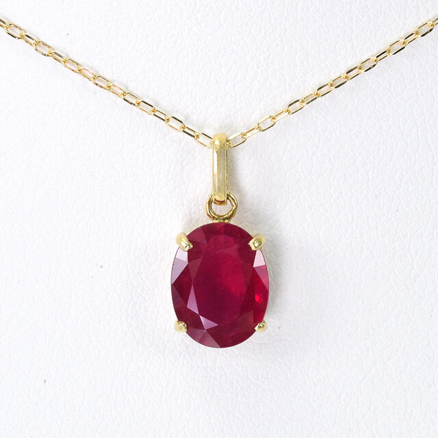 ルビー K18 ネックレス トップ】 K18 / ネックレストップ 】ルビー