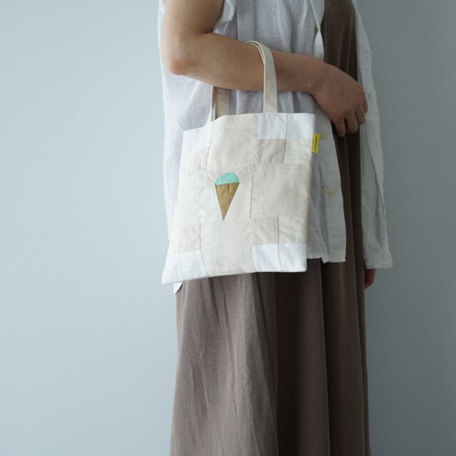 ピースワークトートバッグ　アイス柄　006 (ミント)