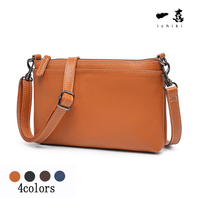 本革 イタリアンレザー サコッシュ  レディース 斜めがけ 軽量 旅行 ミニショルダー 茶色 W01