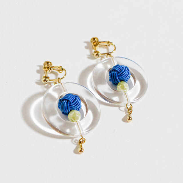 水引クリアホールピアス・イヤリング