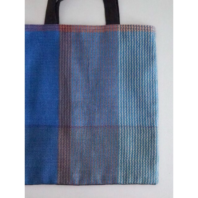 手織り生地のトートバッグ　-c-