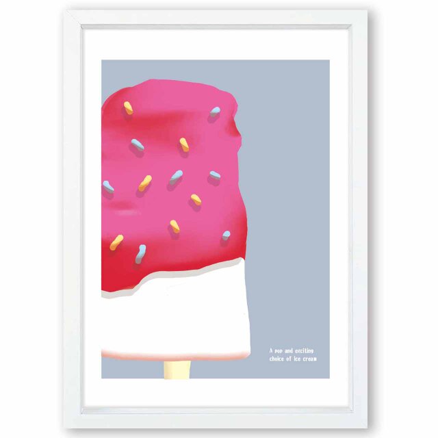アイスクリーム　アイス　送料無料 　イラスト　A4〜A0　ポスター　アートポスター　アートsei検索新着順　3561