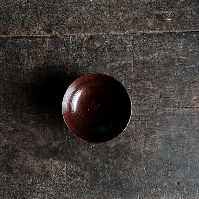 味のあるお品物◆深みのある色味　時代物　拭き漆小椀　欅　小鉢　菓子器　antiques　明治〜大正期 i2