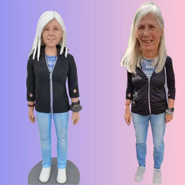 ドール オリジナル フィギュア 画像 母、母の日、祖母、誕生日、還暦祝い、退職祝い、手作りプレゼント、古希、喜寿、傘寿、卒寿