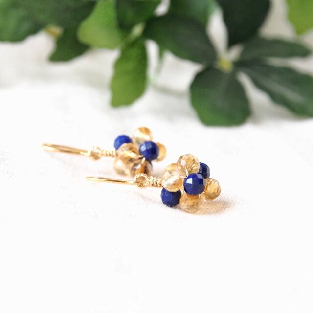 Particles Pierce（ラピスラズリ×シトリン）