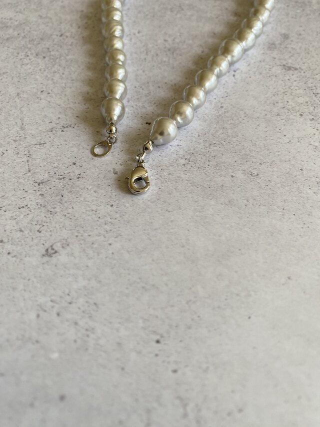 Baroque Pearls Necklaces （シルバーバロックドロップネックレス