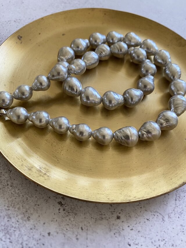 Baroque Pearls Necklaces （シルバーバロックドロップネックレス