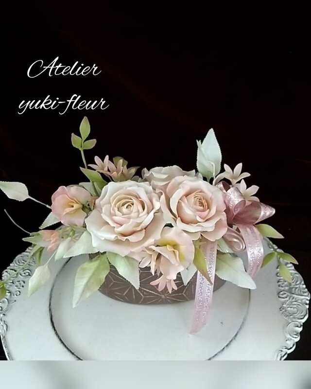 ★粘土の花[アンティークな装い]★